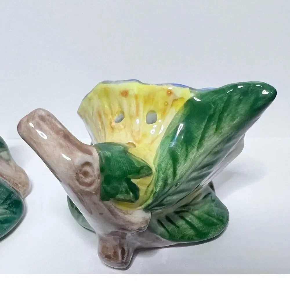 Portmeirion Botanic Garden Butterflies Salt & Pepper Shakers - Vintage Porcelain
